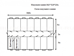 Модульное здание 16,8 *12,0*2,5м. в Сосновке